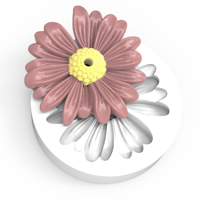 Forma de Silicone Flor Margarida para Decorar Vela Lembrancinha Decoração Resina Gesso Artesanato em Oferta na Shopee