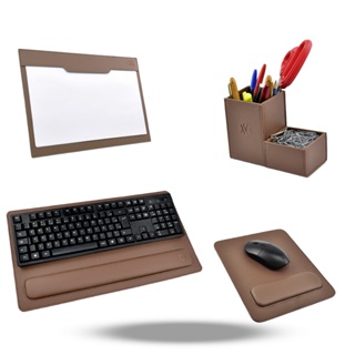 Kit Porta Caneta/clips, Risque A4, Apoio Teclado, Mouse Pad em Oferta na Shopee