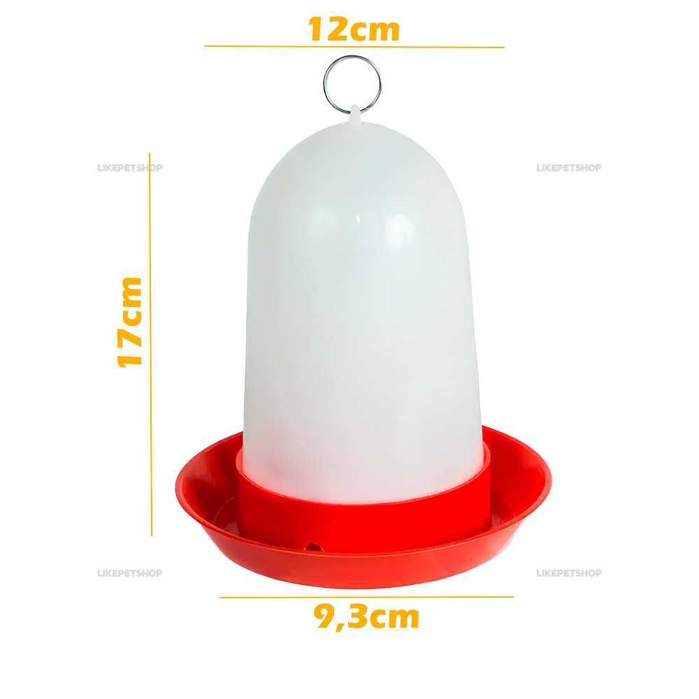 Kit Comedouro Bebedouro Automático para Aves e Galinha Codorna Plástico Resistente BPA Free 750ml