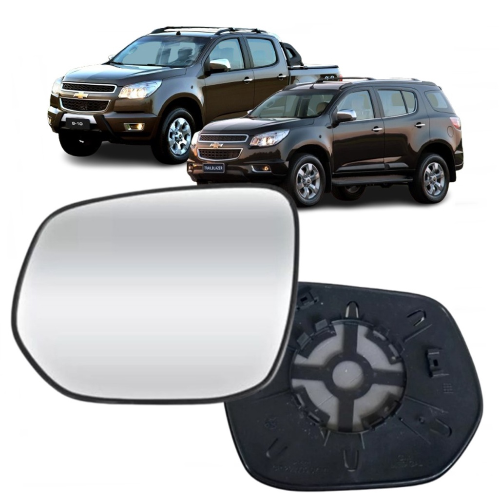 Subconjunto Lente Base Retrovisor S-10 S10 2012/... Trailblazer 2012/17 Encaixe Universal