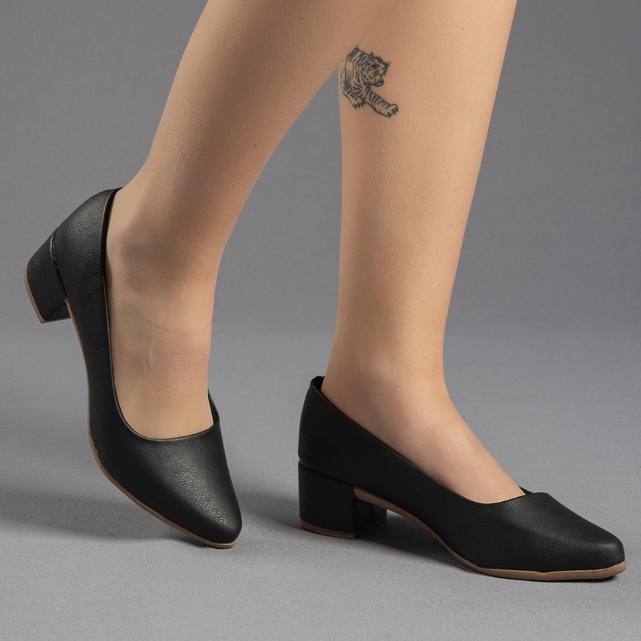 Scarpin Bico Fino Feminino Sapato Retro Conforto Salto Baixo Medio Macio Social em Oferta na Shopee