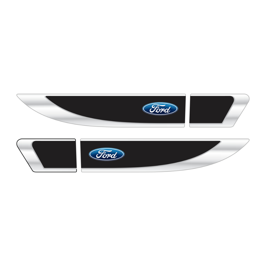 Par Aplique De Paralama Ford Logo Autocolante Resinado Premium