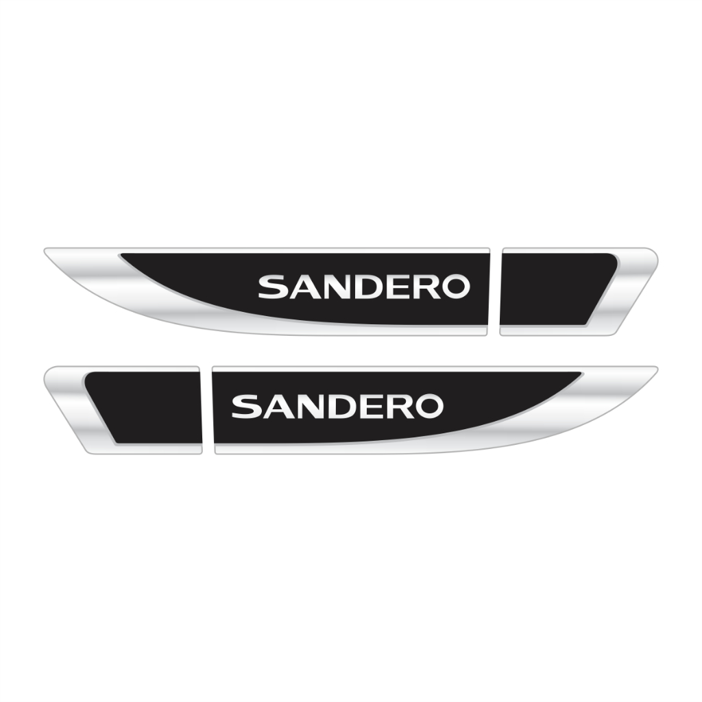 Par Aplique De Paralama Renault Sandero Resinado Premium