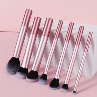 Kit 7 Pincéis de Maquiagem profissional 024-142 ROSA