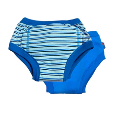 Kit 02 Cuecas de treinamento para o desfralde premium - Estampa Listrado Azul