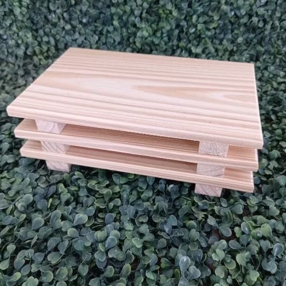 trio de bandejas em pinus suporte para doces festas aniversário em Oferta na Shopee