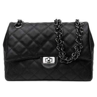 Bolsa Feminina Couro Legítimo Vittal Barbara Design Matelassê Preto em Oferta na Shopee