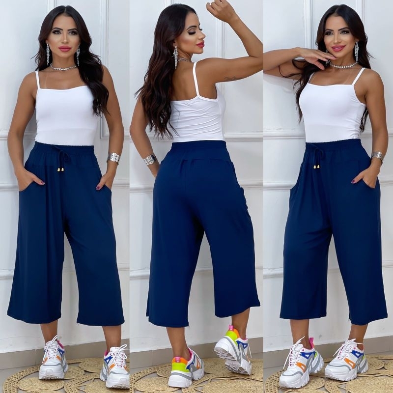 calça pontacurt tamanho g gg tecido visc em Oferta na Shopee