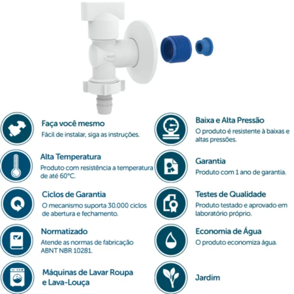 Torneira Multiuso de 1/4 de Volta Blukit. — imagem 2 de 2