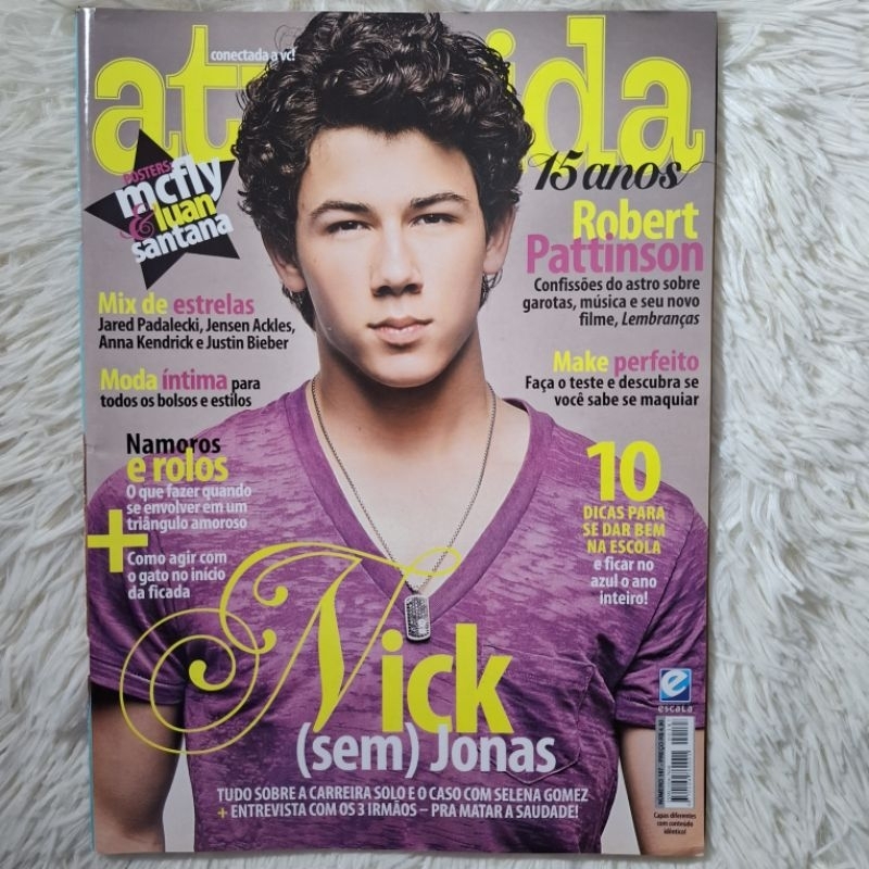 Revista Atrevida Nick Jonas - Luan Santana, Demi Lovato, Robert Pattinson, McFly, Supernatural, Kesha/Ke$ha