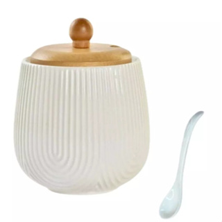 Açucareiro Oasis Cerâmica C/ Colher 360ml Hauskfraft em Oferta na Shopee