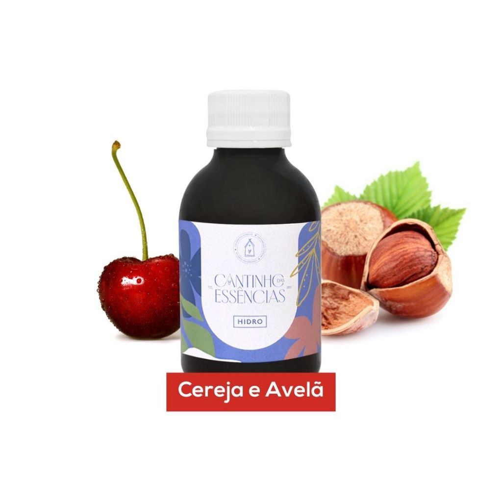 Essência Cereja E Avelã 100g - Linha Hidrossolúvel. Para Água de Lençóis, Aromatizador elétrico e Umidificador de ar.