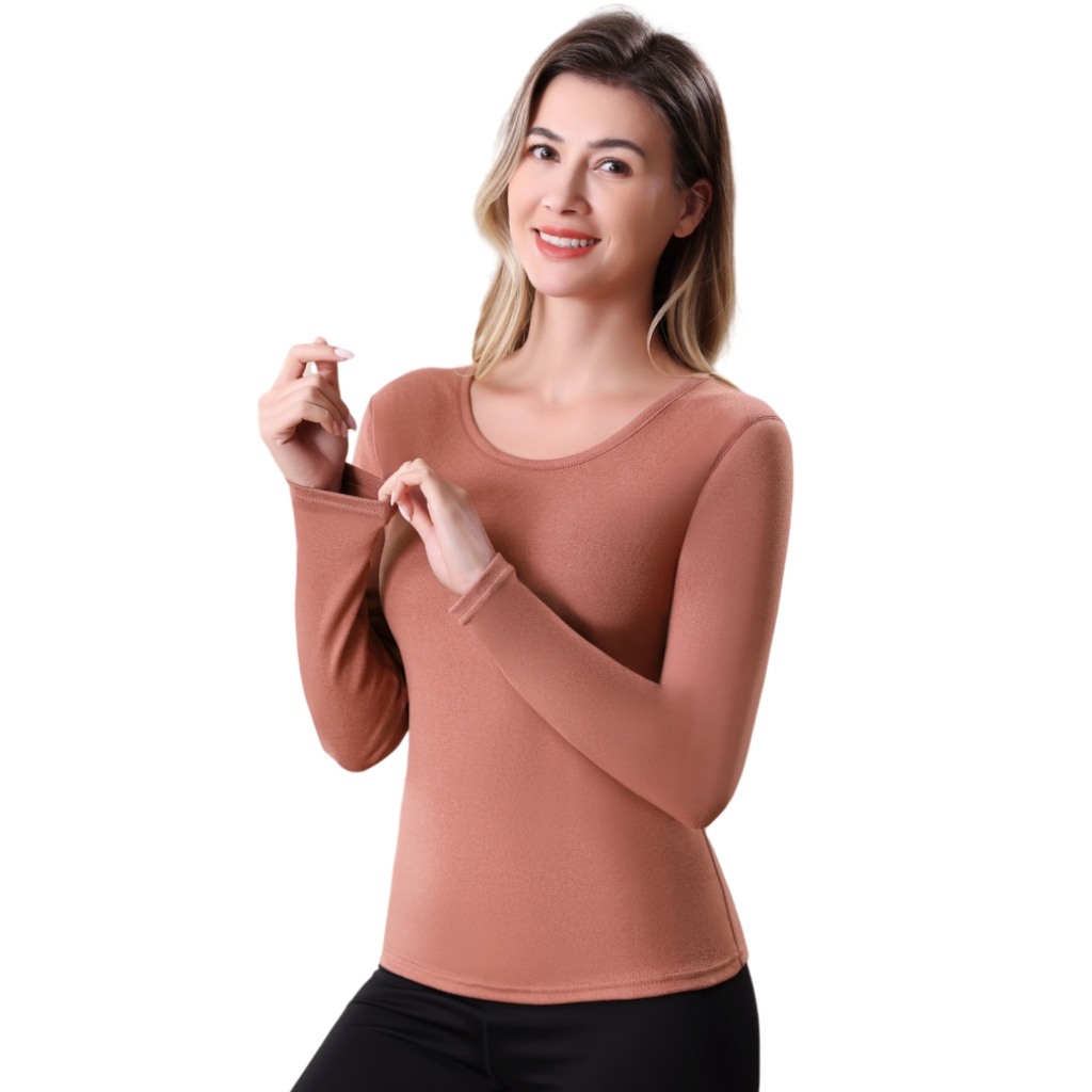 Z&D Lingerie Blusa Térmica Feminina Segunda Pele Manga Larga Dupla Camada Aveludada  DRNY02 em Oferta na Shopee