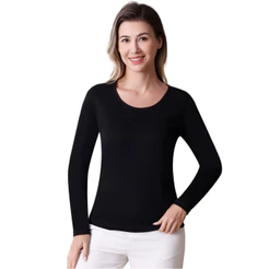 Z&D Lingerie Blusa Termica feminina Segunda Pele Térmica Manga Longa com Proteção LMNY02