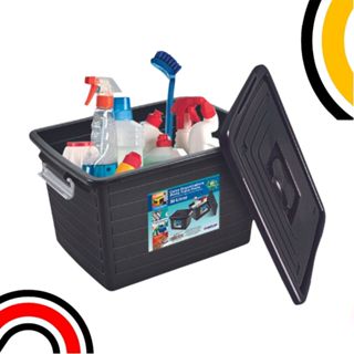 Kit 2/4 Caixas Organizadora 30 Litros Container com Alça de Segurança Multiuso em Oferta na Shopee