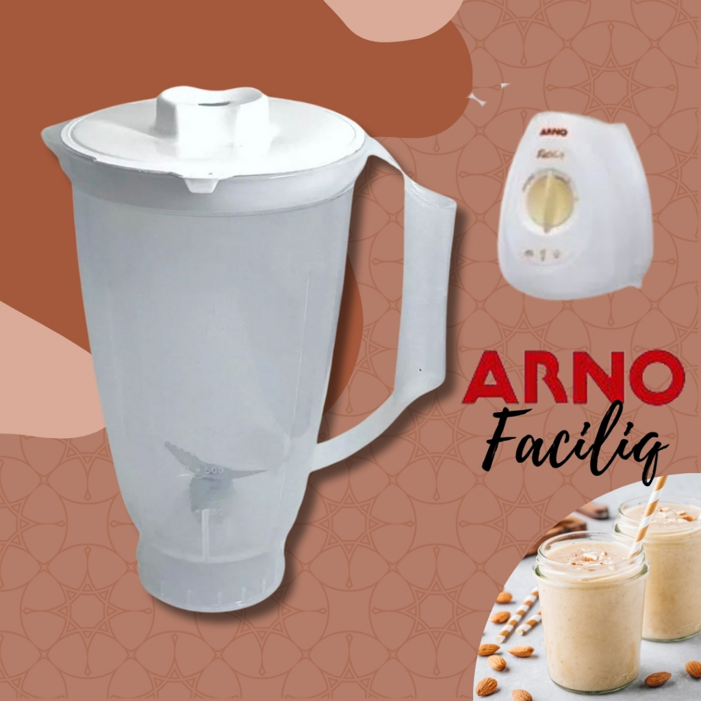 Copo de Liquidificador Arno Faciliq Forte Translucido - Tampa Branca
