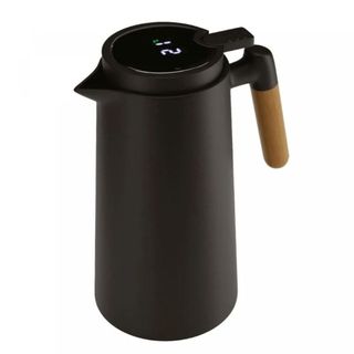 Garrafa Térmica Com Termometro Digital E Cabo De Madeira 1l Preta Design Moderno e Elegante Café Chá Agua em Oferta na Shopee