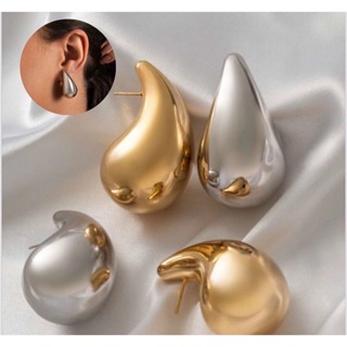 Brinco Gota D'Agua Elegante Dourado E Prata Moda Blogueira Brinco Feminino em Oferta na Shopee