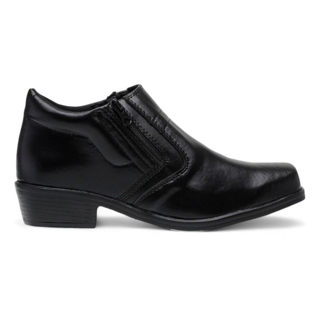 Botinha Masculino Preto Casual Com Zíper 100% Confortável Entrega Imediata — imagem 2 de 2