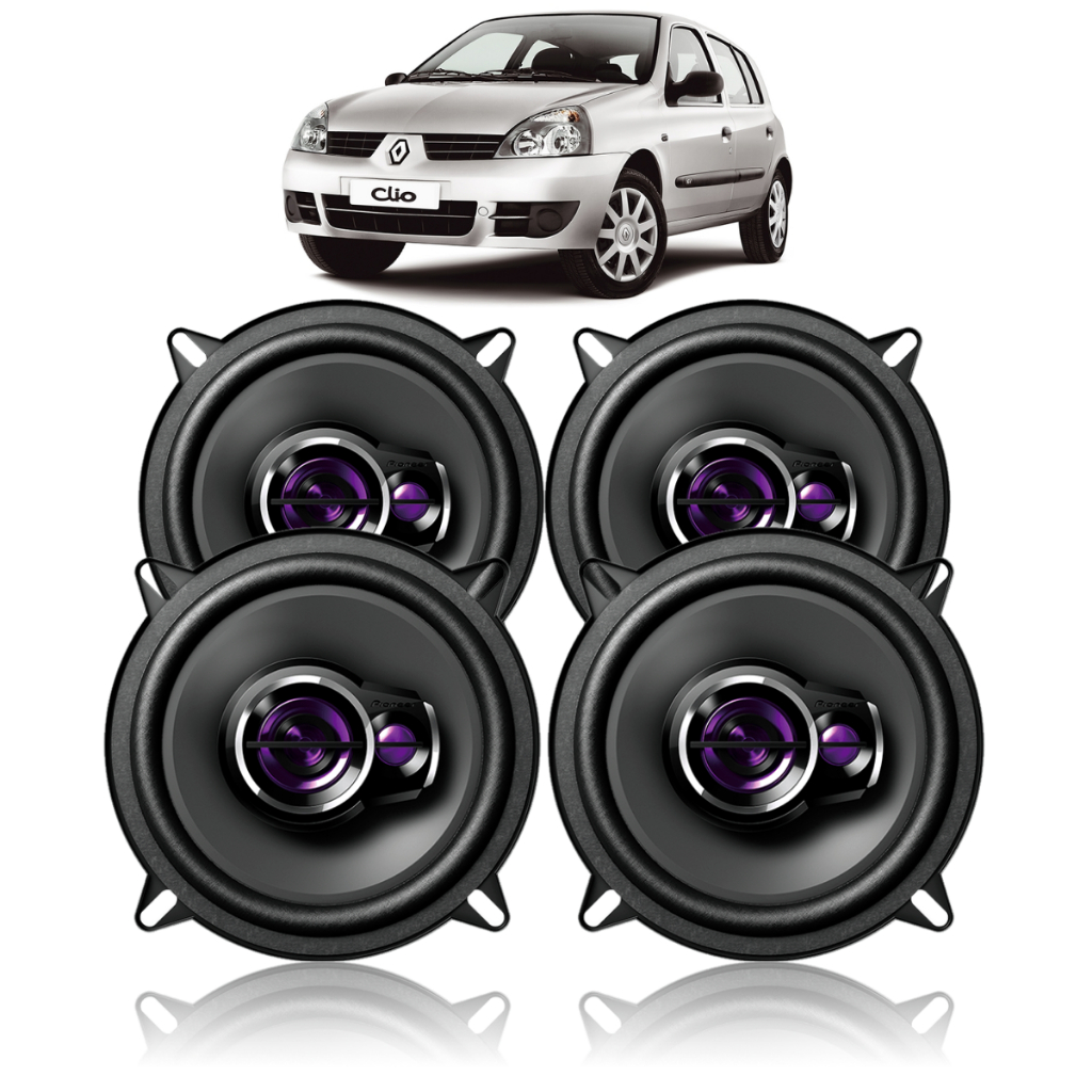 Kit Alto Falante Pioneer Porta Renault Clio Nacional 4 Porta