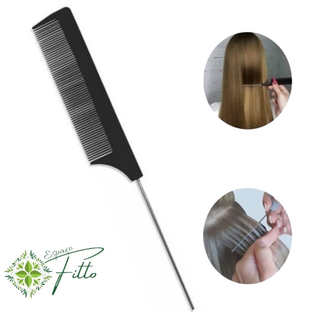 Pente de Plástico Com Cabo Metálico Fino - Santa Clara