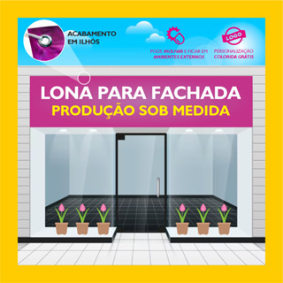Fachada em Lona, Banner Faixa Lona Personalizado com acabamento em ilhós em Oferta na Shopee