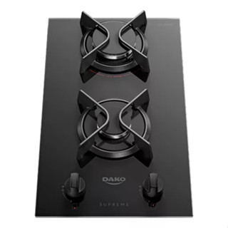 Cooktop Dako 2 Bocas, a Gás Mesa de Vidro Preto Bivolt