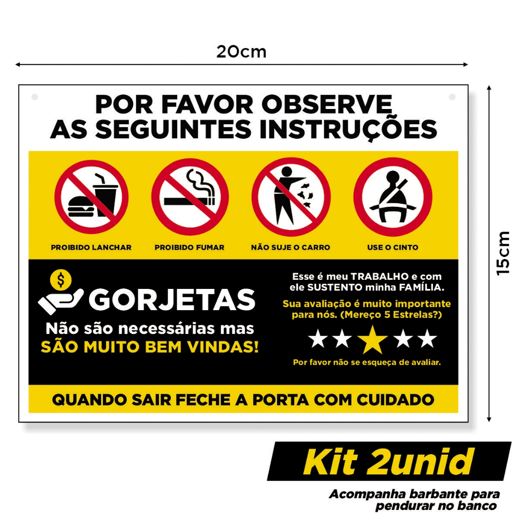 Placa Motorista De Aplicativo Plaquinha Dicas De Boa Viagem