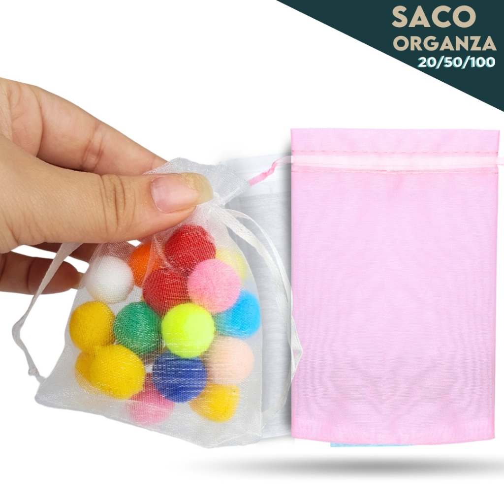 Saco Organza - Saquinho Para Lembrancinha 7x9 Diversas Cores - 20/50/100 Unidades - AV em Oferta na Shopee