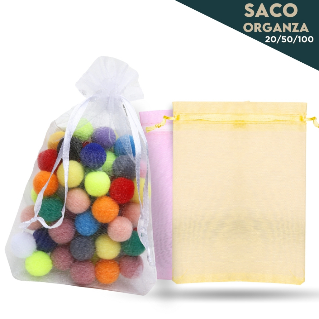 Saquinhos De Organza - Saquinhos Para Lembrancinhas 9x12 Diversas Cores - 20/50/100 Unidades- AV