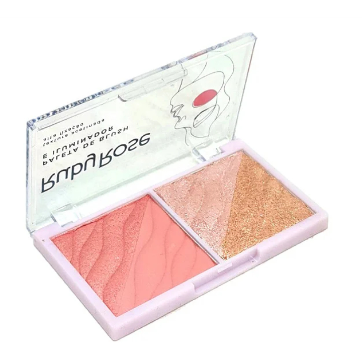 Paleta de blush e iluminador Duo
