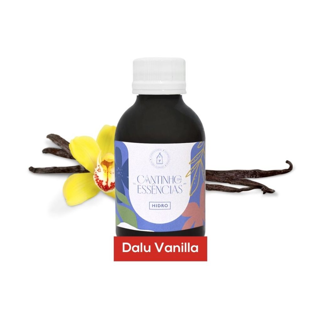 Essência Dalu Vanila 100g - Linha Hidrossolúvel. Para Água de Lençóis, Aromatizador elétrico e Umidificador de ar.