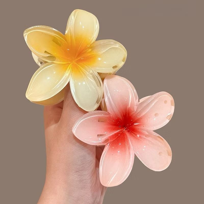 Presilha De Cabelo Flor Estilo Havaiano Piranha Flor Do Campo Grampo De Garra de Cabelo 8 cm em Oferta na Shopee