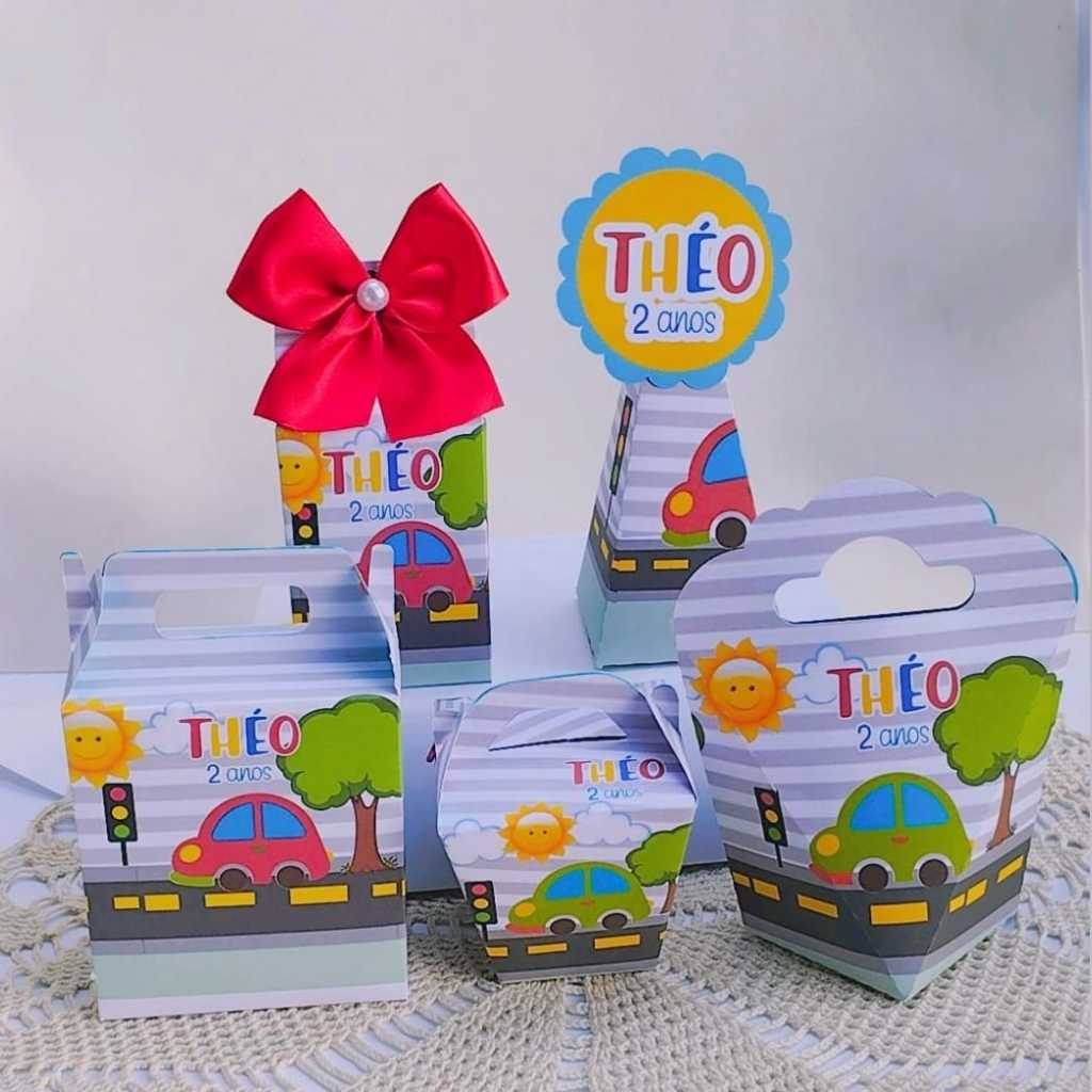 Kit Festa Tema CARROS/CARRINHO Caixinhas Personalizada Lembrancinhas para Festas PEGUE E MONTE