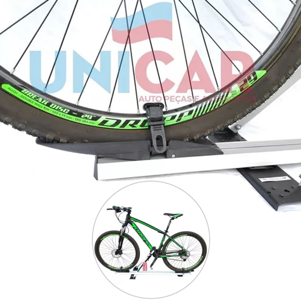 Cinta Catraca Fixação Calha Transbike Pneu Bicicleta Universal Rack carro van — imagem 2 de 2