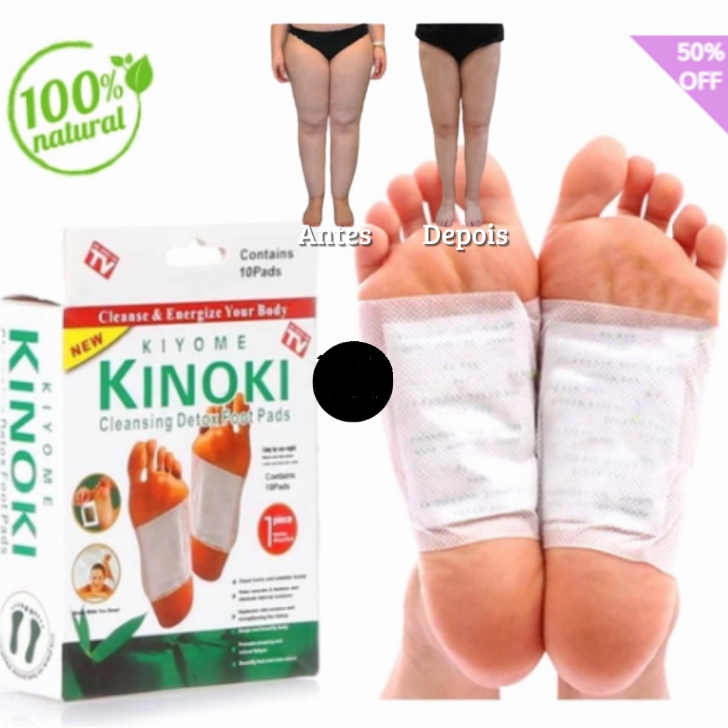 kit 50 Adesivo Para Os Pés remove Impurezas e Toxinas