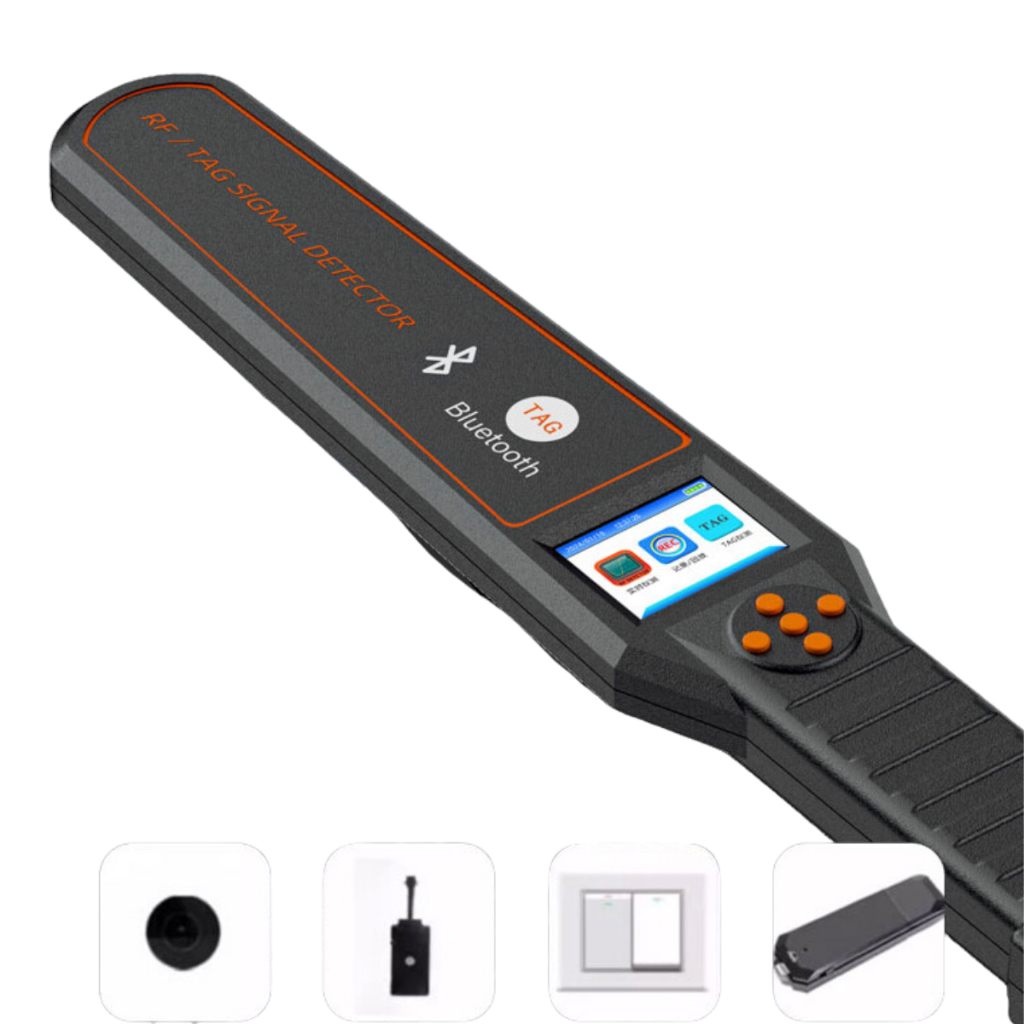 Detector Localizador Detecta AirTag Rastreadores Câmeras Wi‑Fi GPS DS828 Vassourinha