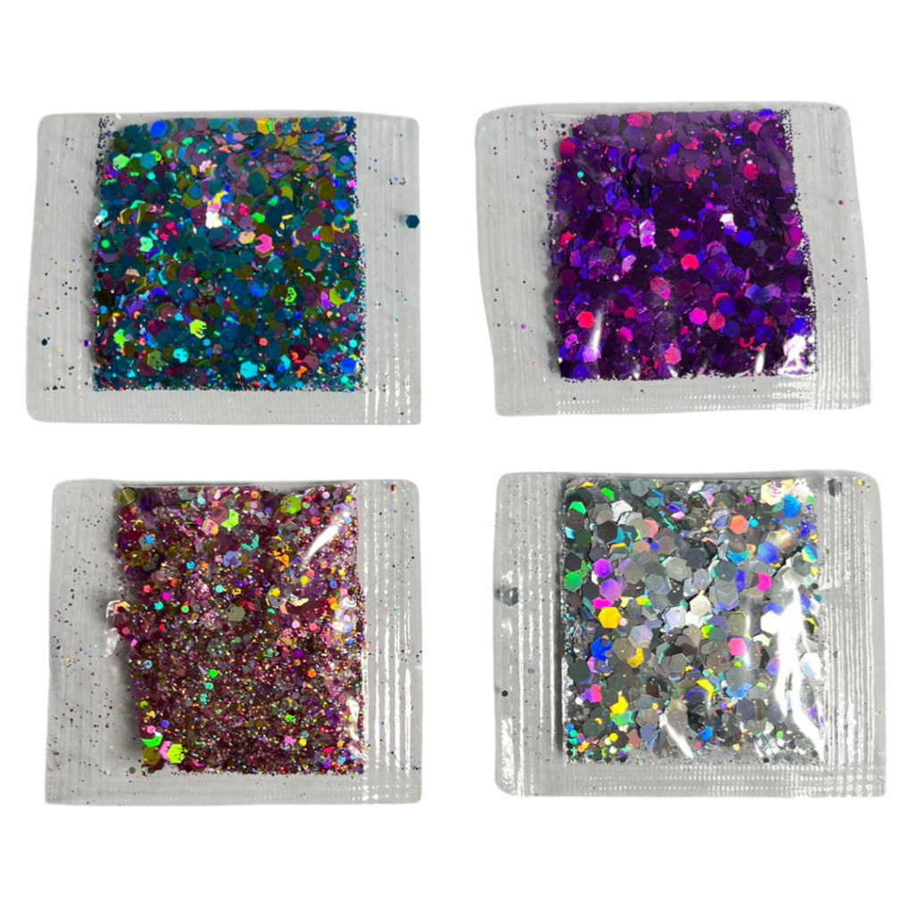 Kit Com 12 Pacotinhos De Glitter Colorido Carnaval