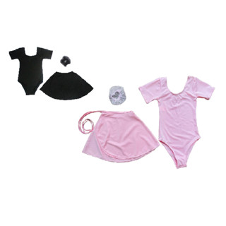 Kit Roupa De Ballet 3 Itens Infantil C/ Collant Meia Manga em Oferta na Shopee