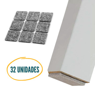 Kit 32 Feltros Adesivo Protetores Pé De Cadeira Quadrado Sofá Mesa Móveis Pezinho Anti Ruídos em Oferta na Shopee