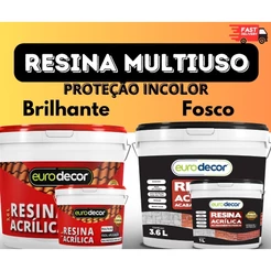 Resina Acrílica 1l ou 3,6L Eurodecor Base Água Brilhante, Acetinado e Fosca