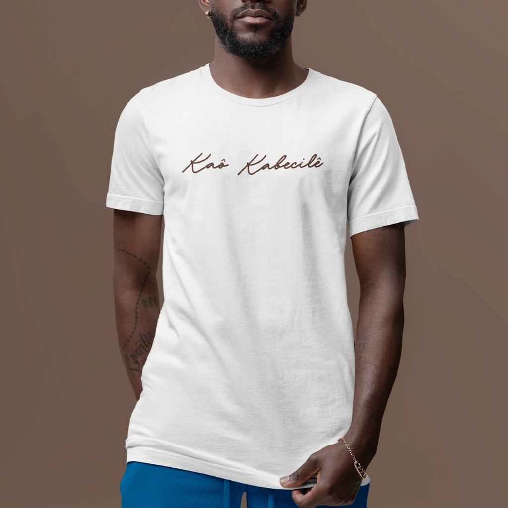 Axé Camisa Kao Kabecilê Masculina Camiseta 100% Poliéster Umbanda Candomblé Axé Xangô