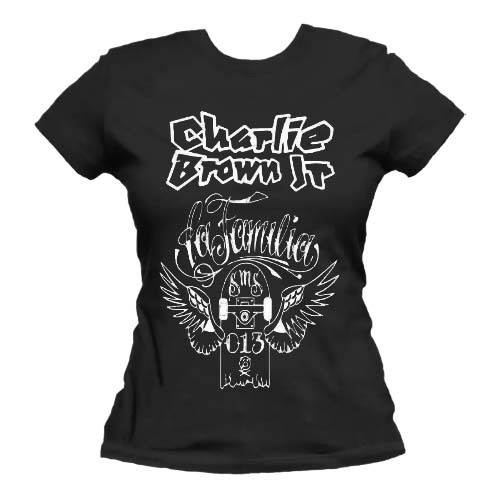 Camiseta Baby Look Feminina Banda Charlie Brown Jr La Familia 013 Rock Nacional em Oferta na Shopee
