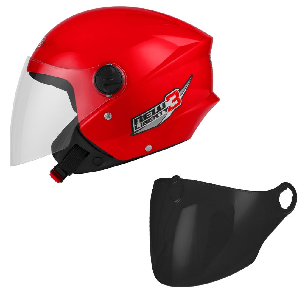 Detalhes do Capacete Moto Aberto New Liberty 3 Pro Tork + Viseira Fumê Em ABS Peças Acessórios Para Moto
