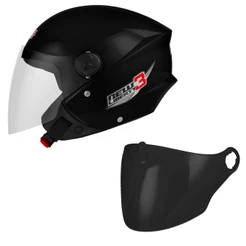 Capacete Moto Aberto New Liberty 3 Pro Tork + Viseira Fumê Em ABS Peças Acessórios Para Moto