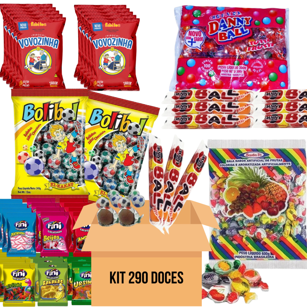 Kit 290 Itens P/ Sacolinhas Surpresa Festa Doces Guloseimas em Oferta na Shopee