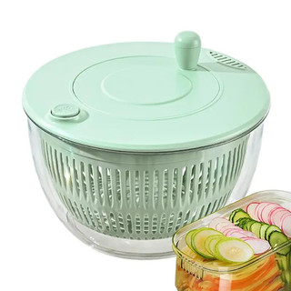 Seca Salada Centrífuga Grande 4 Litros Secador Manual de Folhas Verduras Frutas Vegetais …