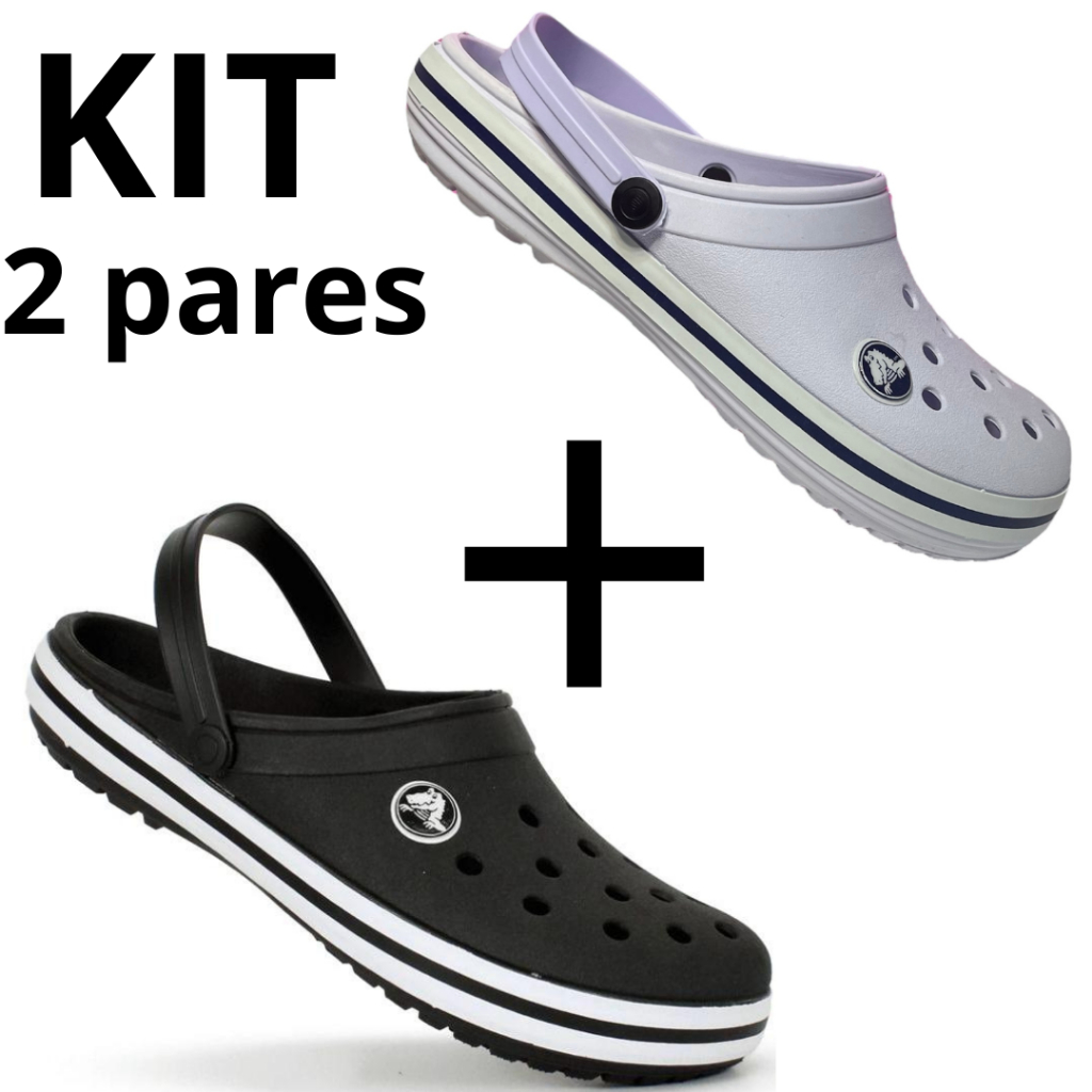 Kit 2 Pares Chinelo Babuche Unissex Masculino Feminino