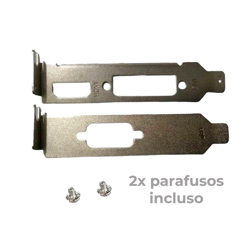 Espelho Low Profile P/ Placa De Vídeo Perfil Baixo Slim + Parafusos + Nota Fiscal