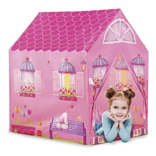 Barraca Minha Casinha Tenda Cabana Infantil Menina Rosa Toca Dm Toys DMT5652